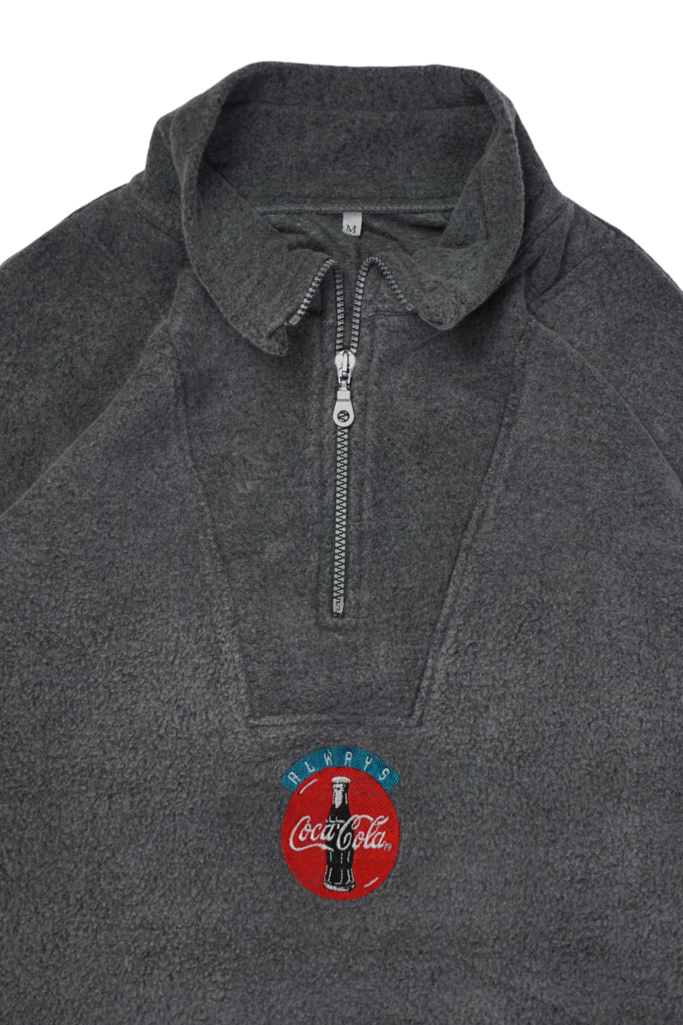 Vintage Coca-Cola Grey 1/4 Zip Fleece