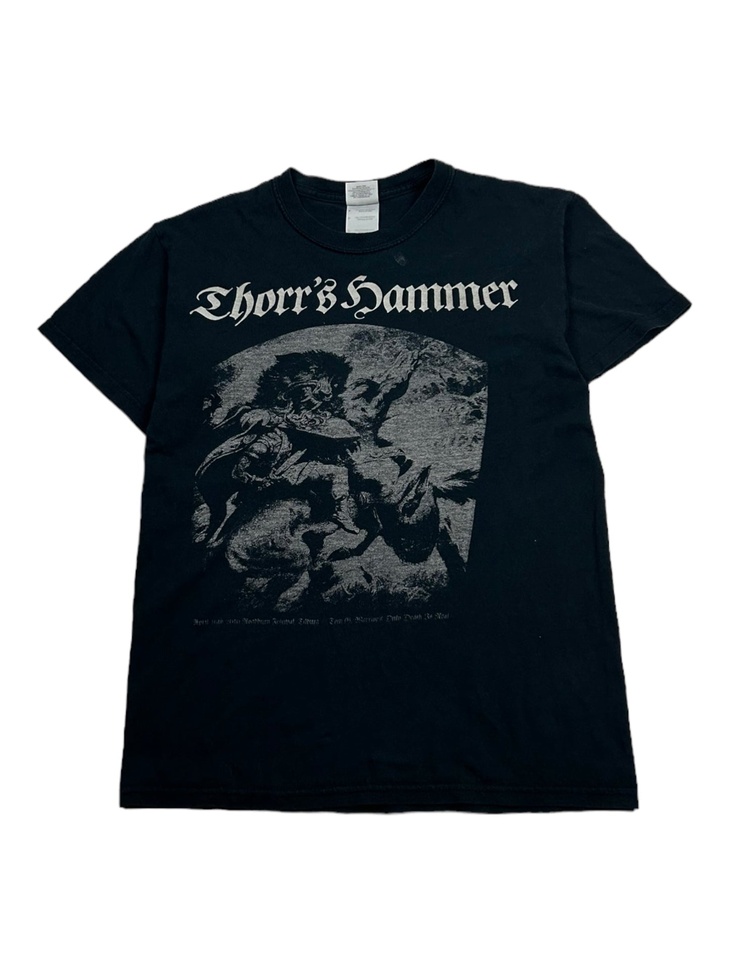 Vintage Gildan Shorss Hammer Black Printed T-Shirt