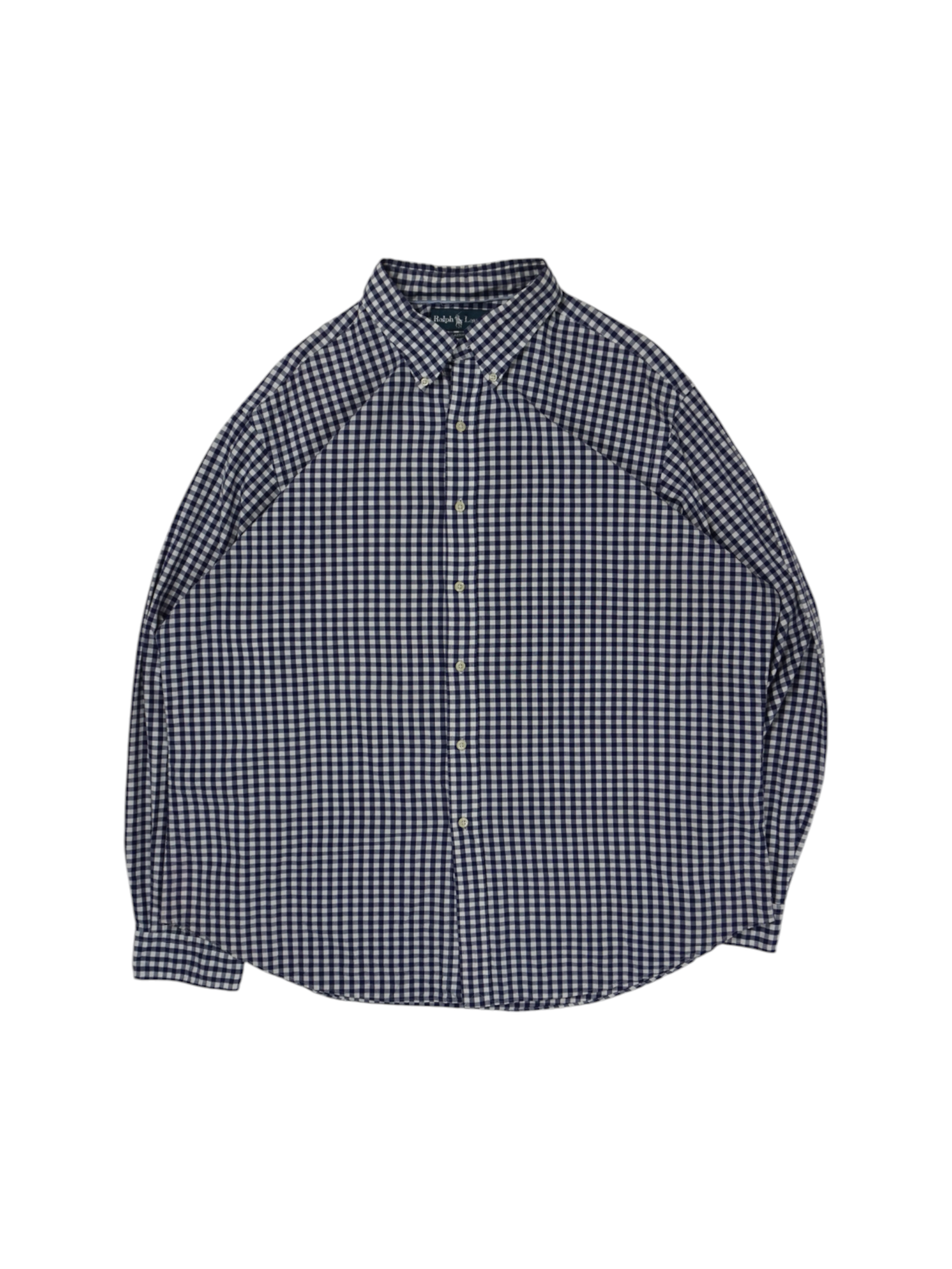 Vintage Ralph Lauren Blue White Blocks Classic Shirt
