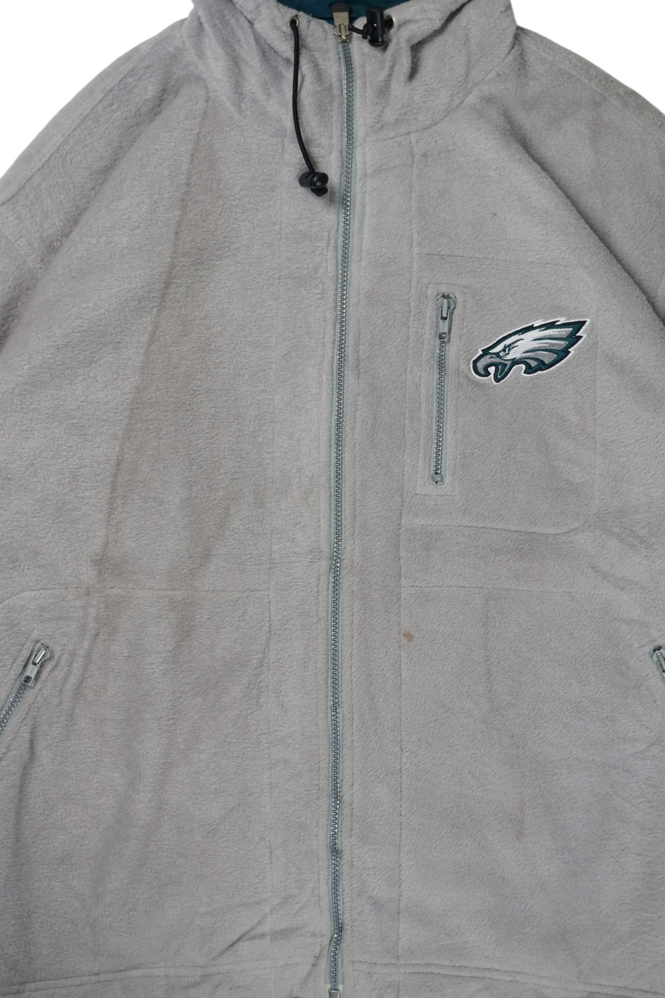 Champion Vintage Grey Fleece Jacket with Hoodie
