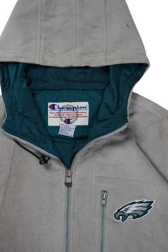 Champion Vintage Grey Fleece Jacket with Hoodie