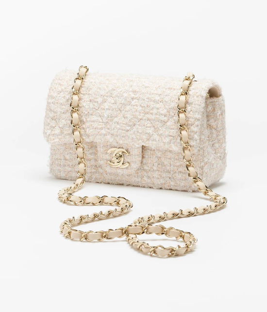 CREAM BOUCLE BAG