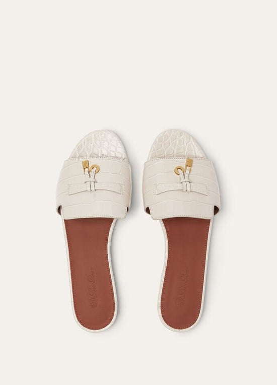 CROCO LOAFER SANDALS