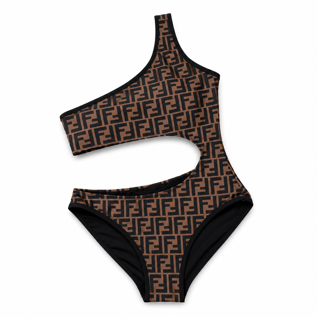 FF BROWN CUT OUT SWIMSUIT