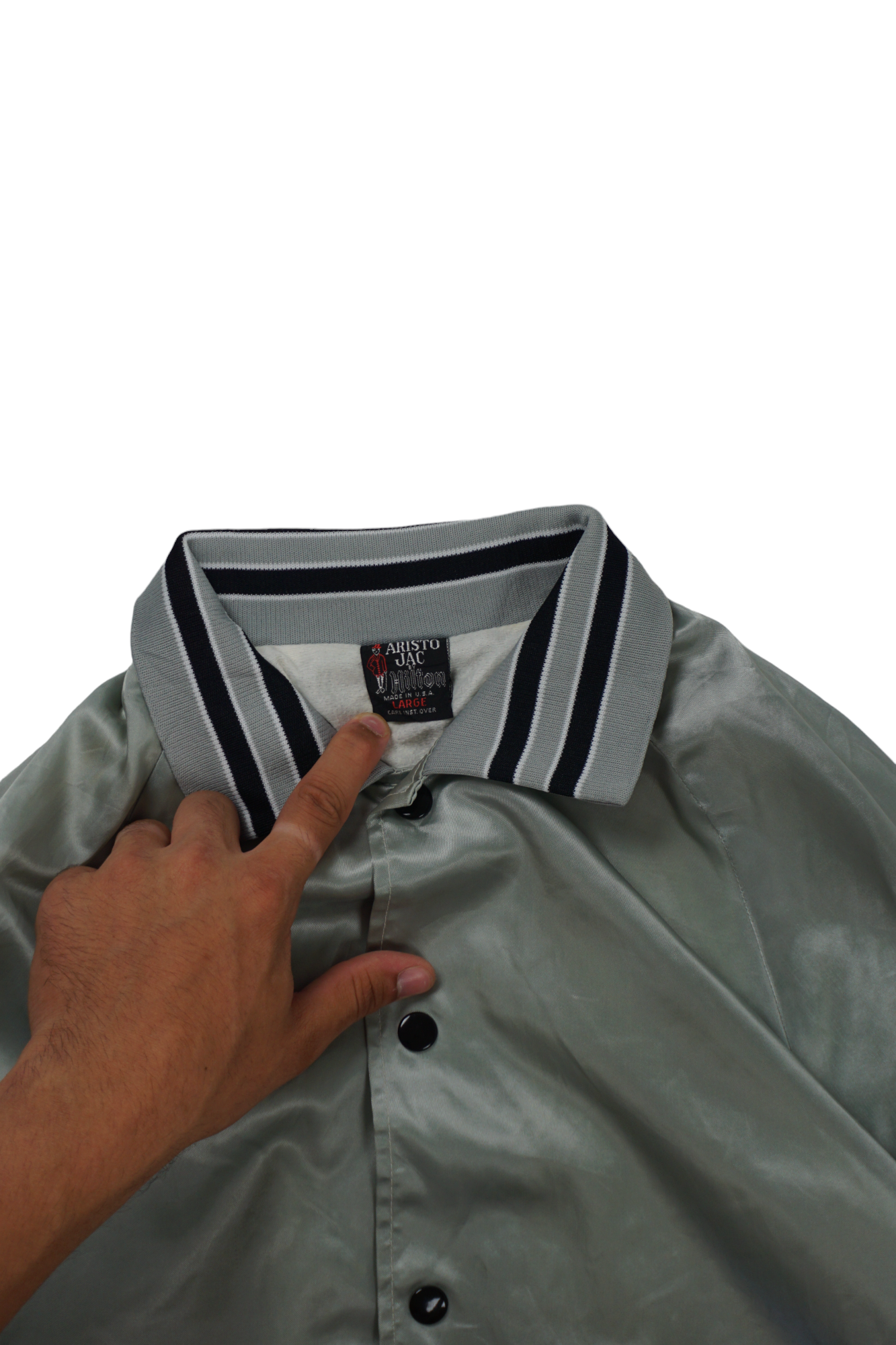Vintage Aristo Jac Silver Varsity Jacket