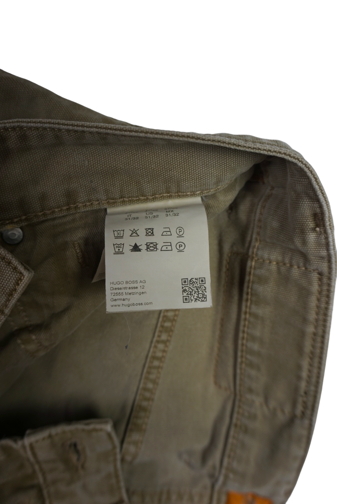 Vintage Boss Orange Orange 24 Regular Fit Jeans Denim Khaki Green