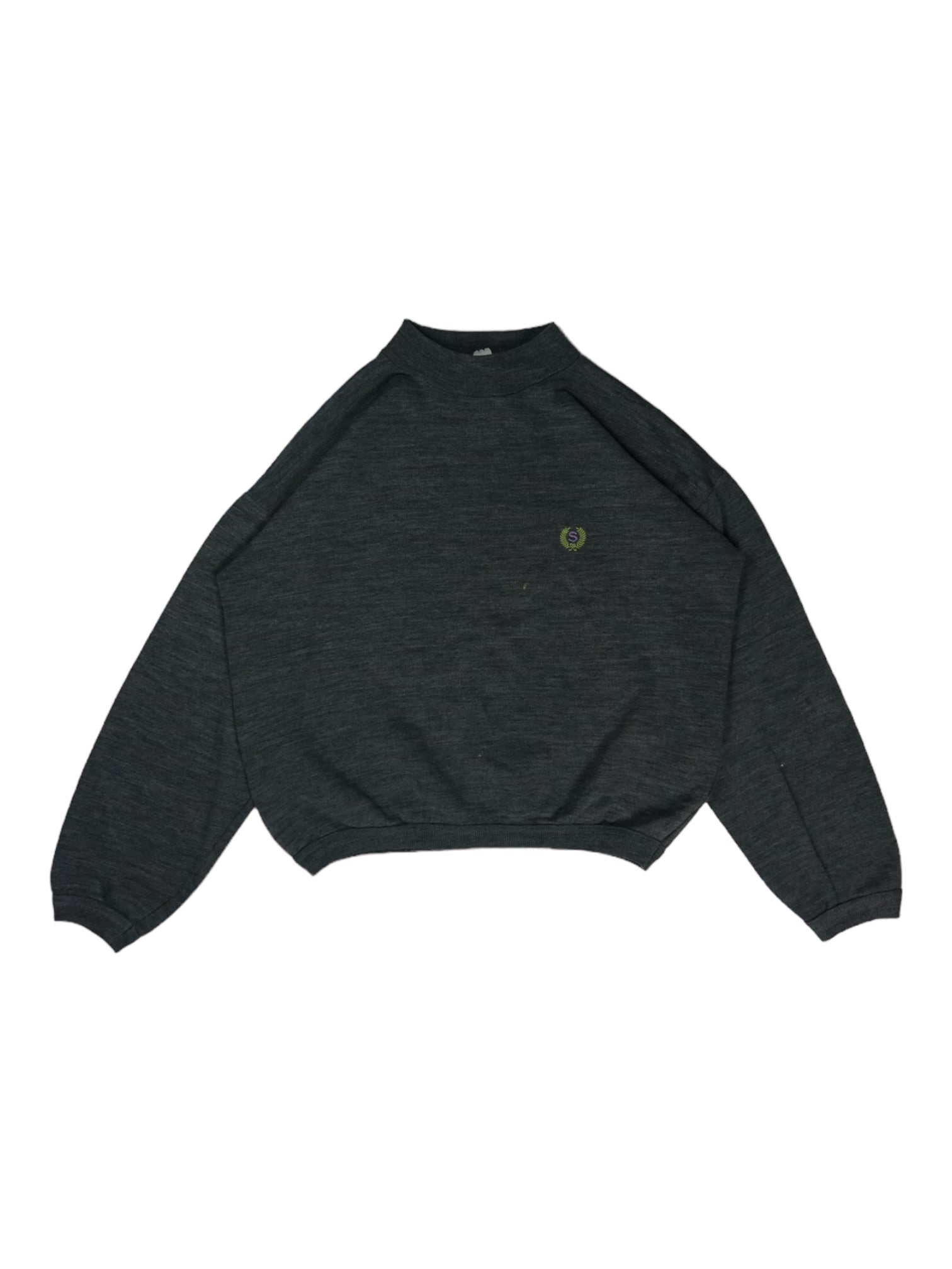 Vintage Grey Embroidered Sweatshirt