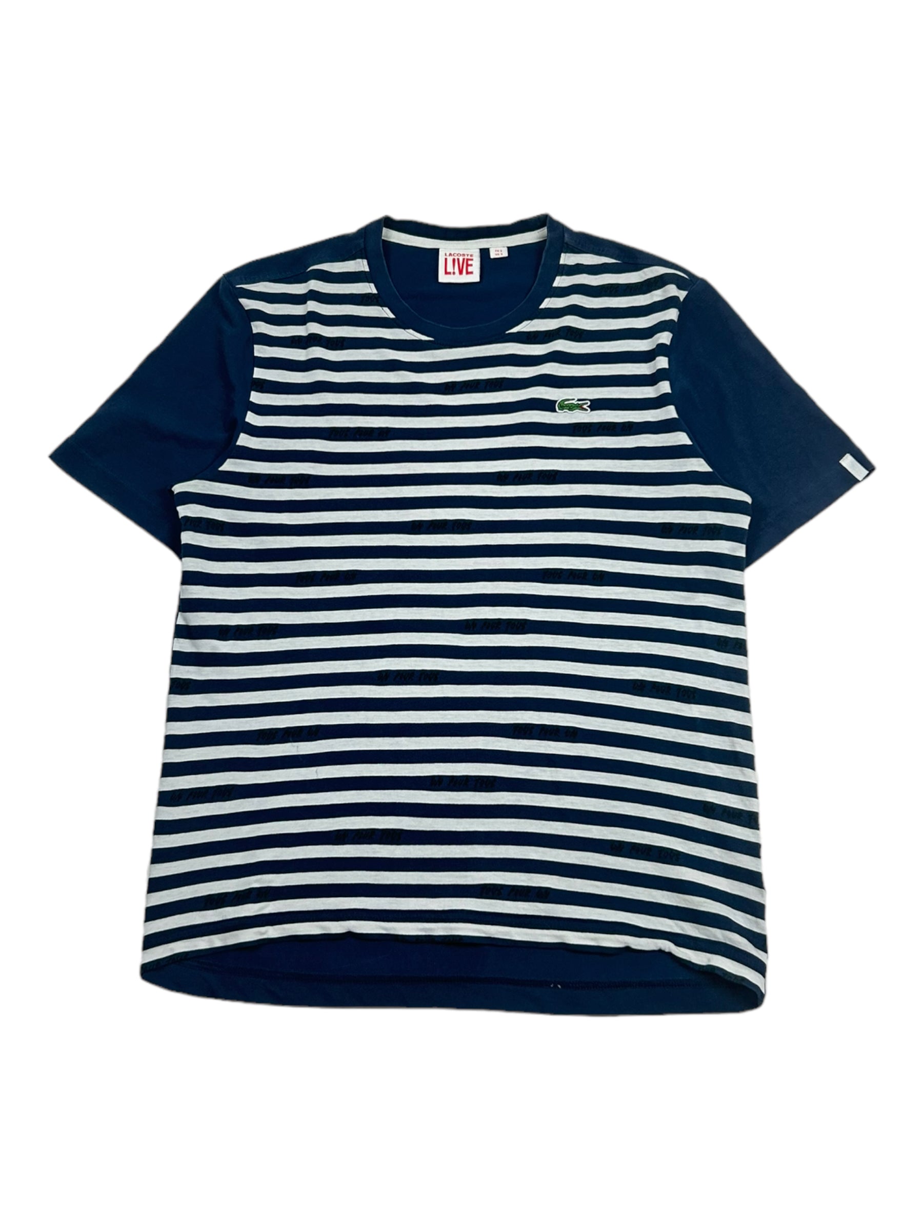 Vintage Lacoste Striped Navy T-Shirt