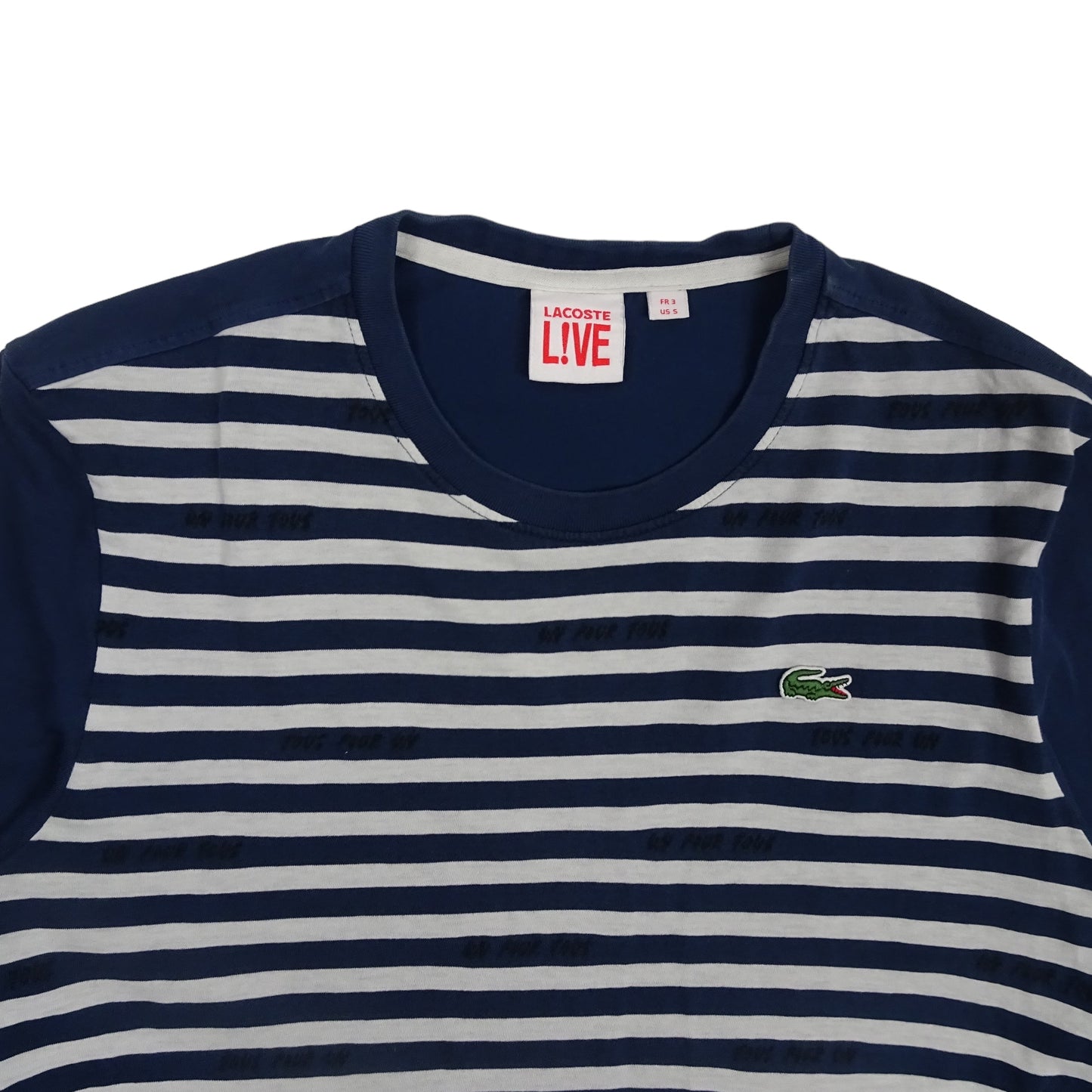 Vintage Lacoste Striped Navy T-Shirt