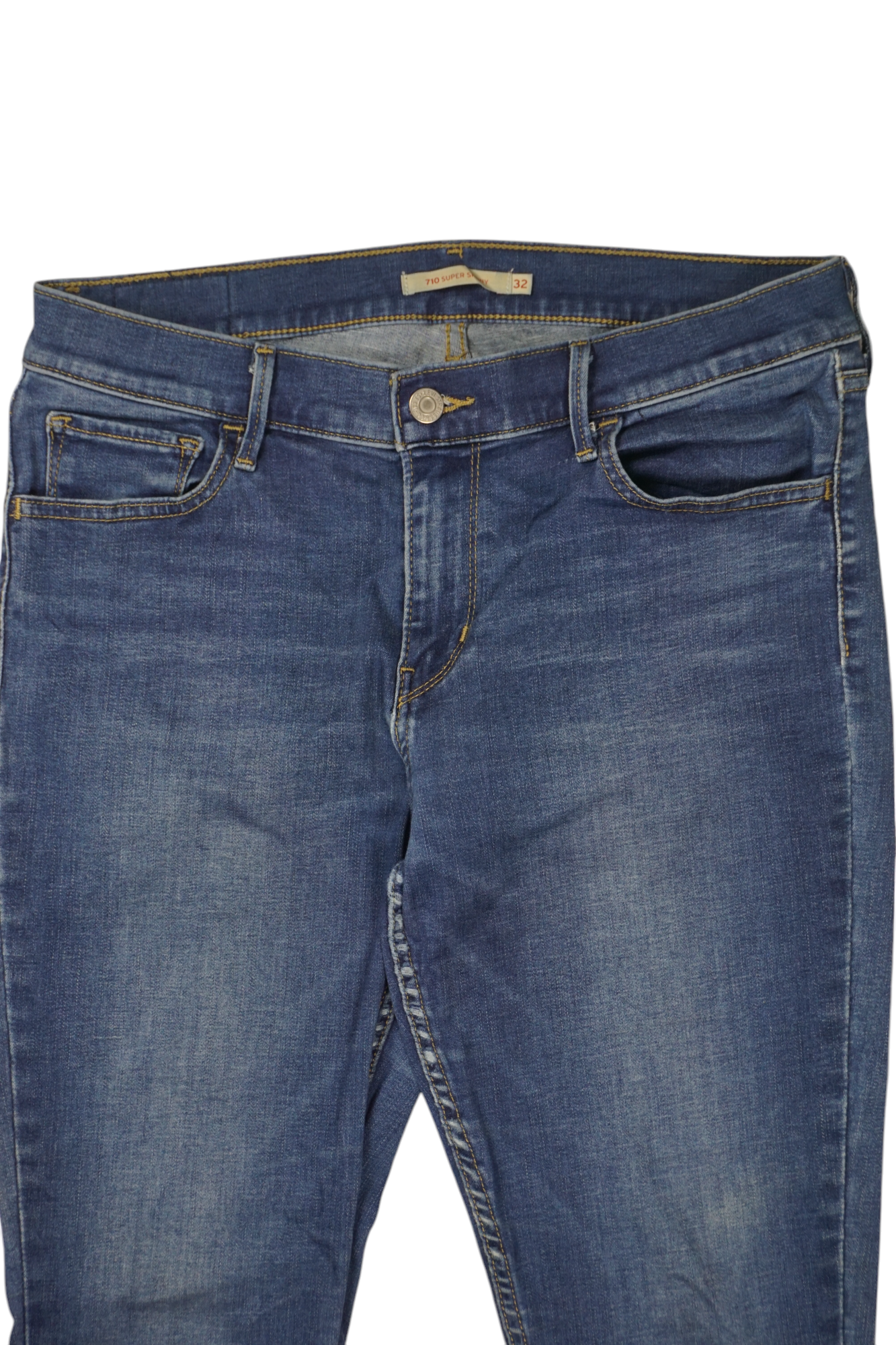Vintage Levi's 710 Super Skinny Jeans Denim Blue