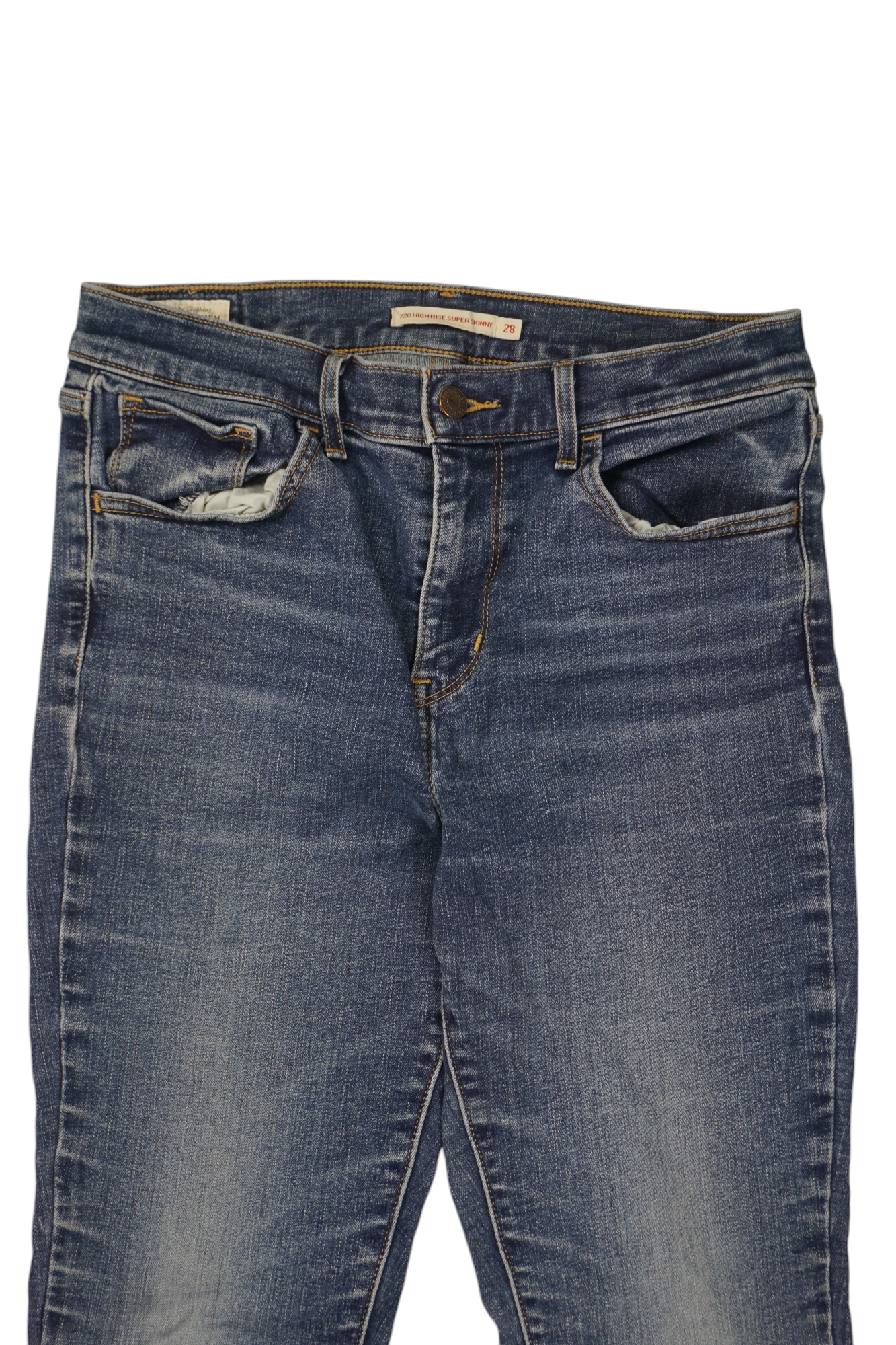 Vintage Levi's High-Rise Skinny Jeans Denim Blue