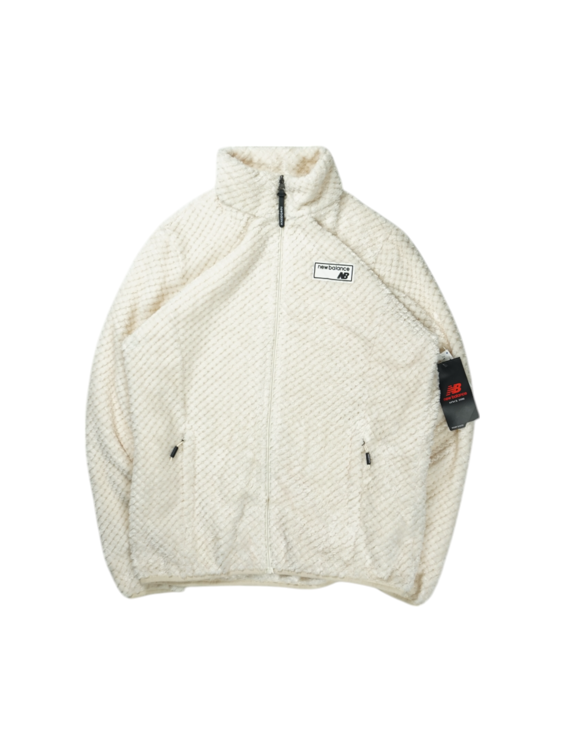 Vintage New Balance Off-White Fleece Jacket
