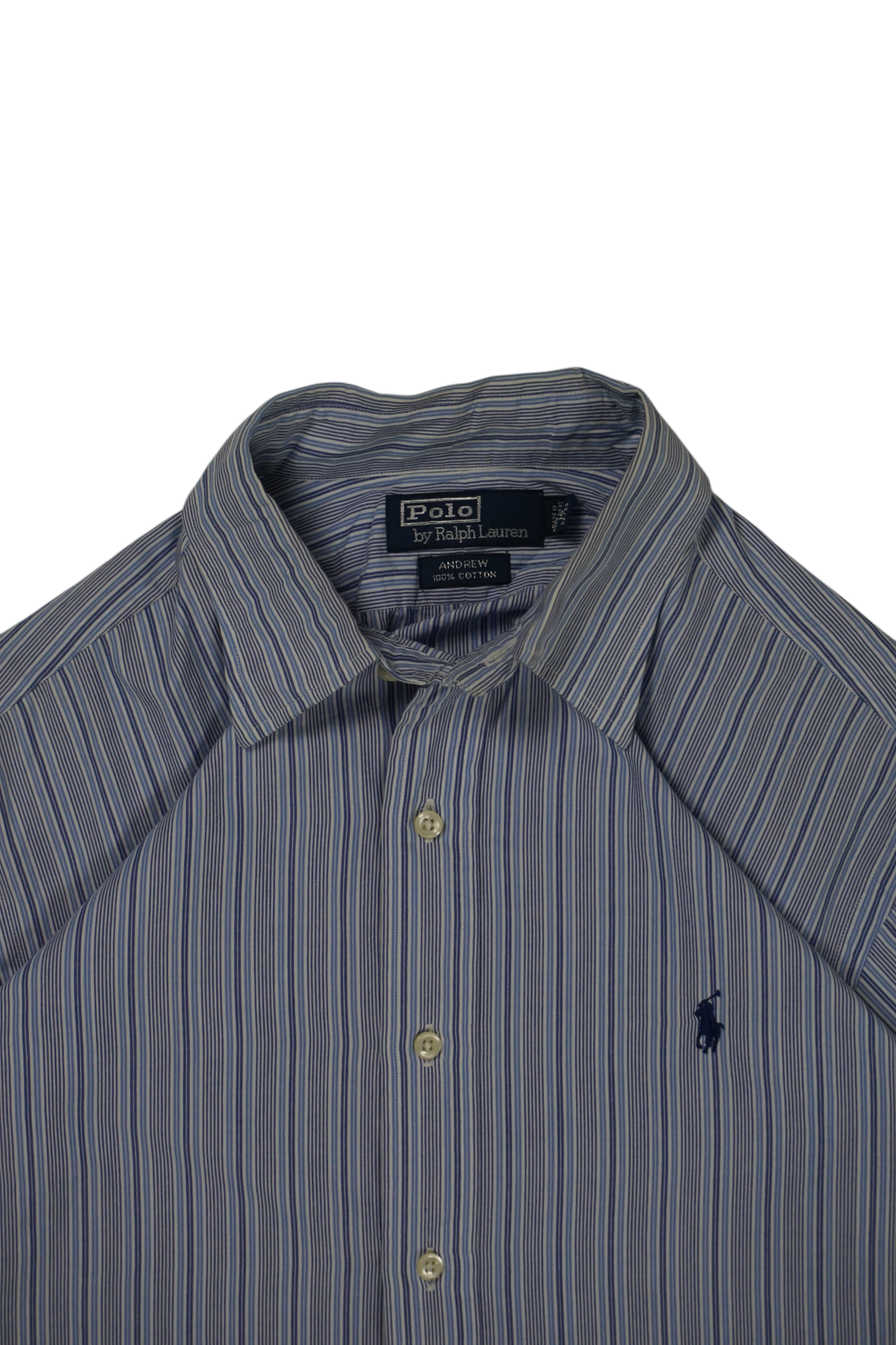 Vintage Ralph Lauren Blue White Andrew Shirt