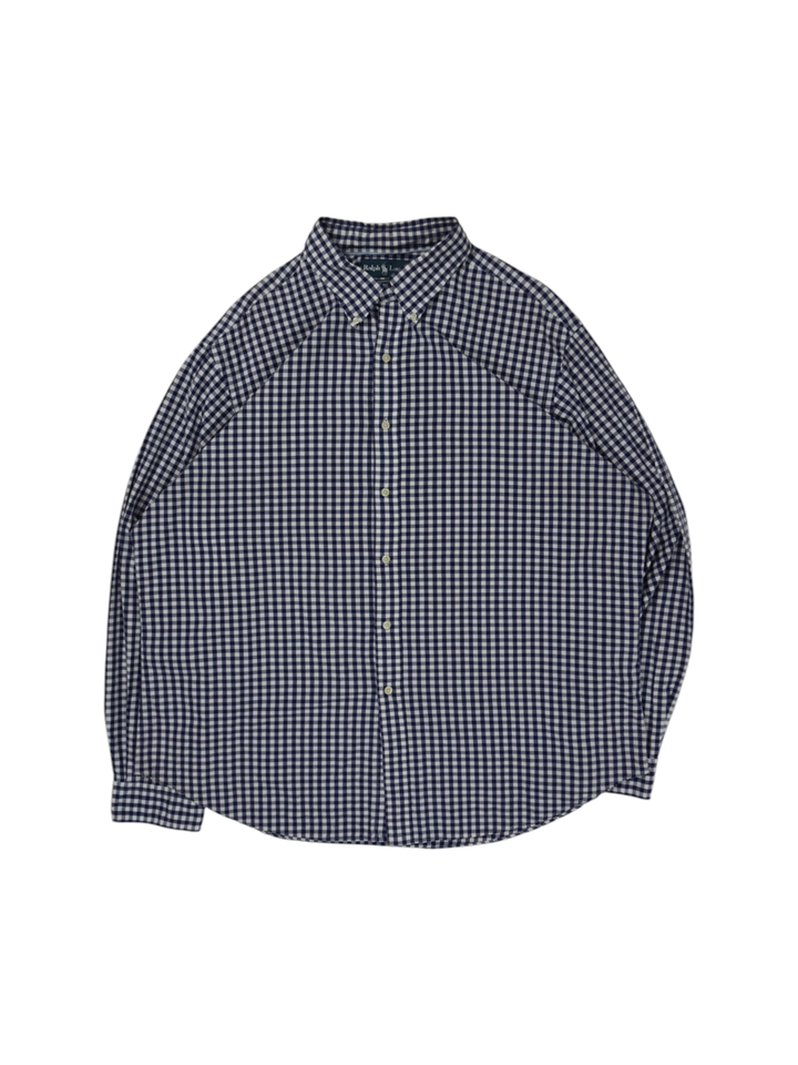 Vintage Ralph Lauren Blue White Blocks Classic Shirt