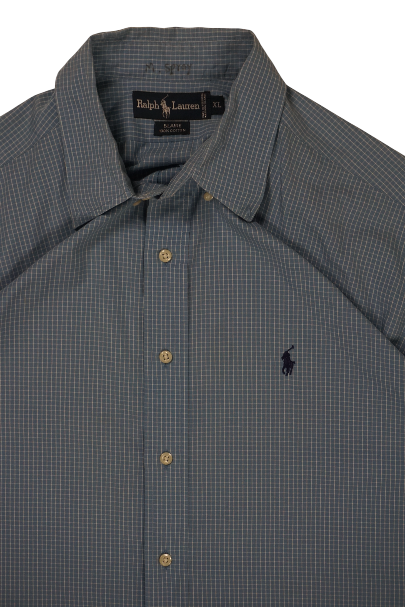 Vintage Ralph Lauren Blue White Shirt