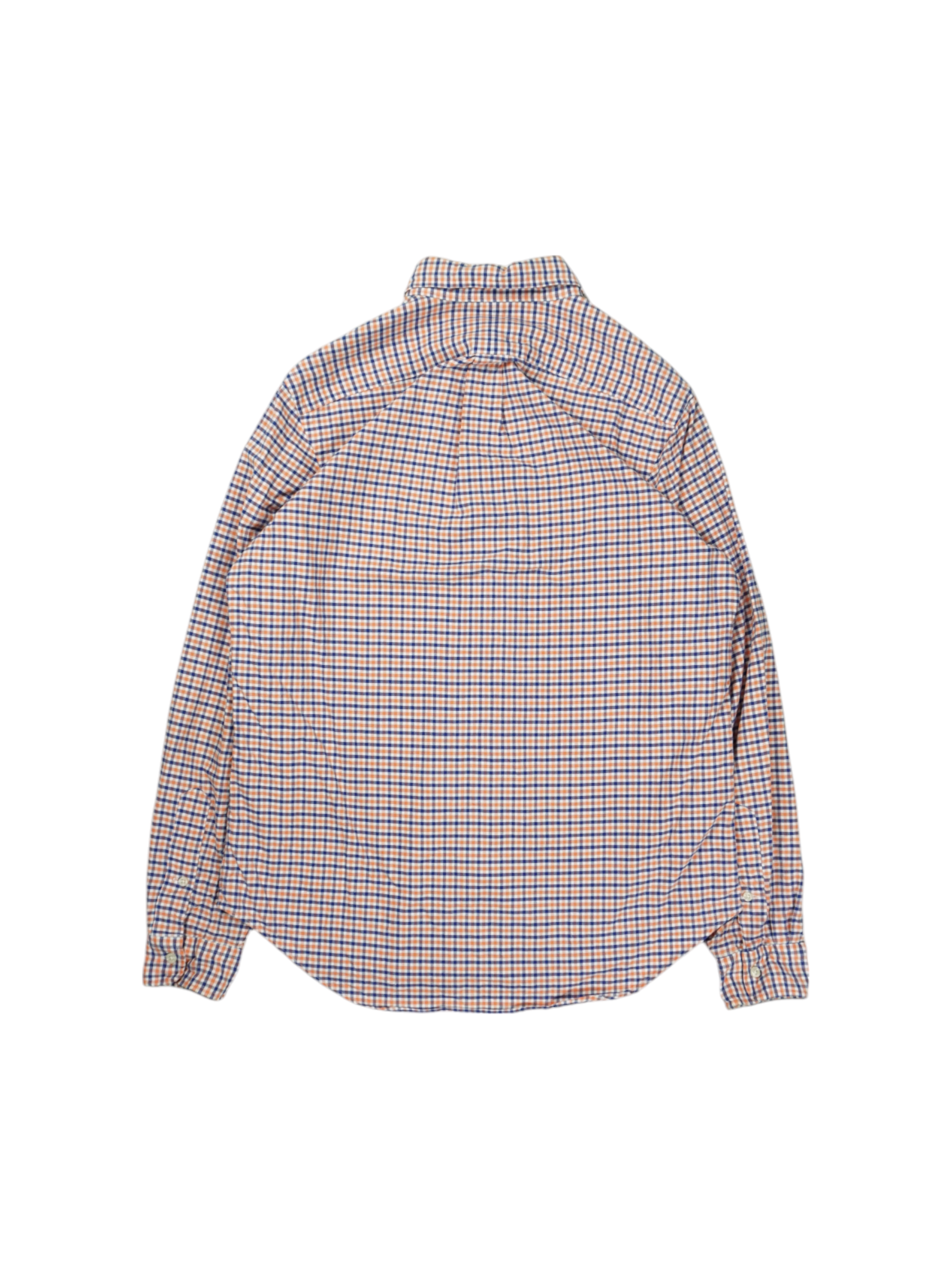 Vintage Ralph Lauren Orange Blue Checkered Shirt