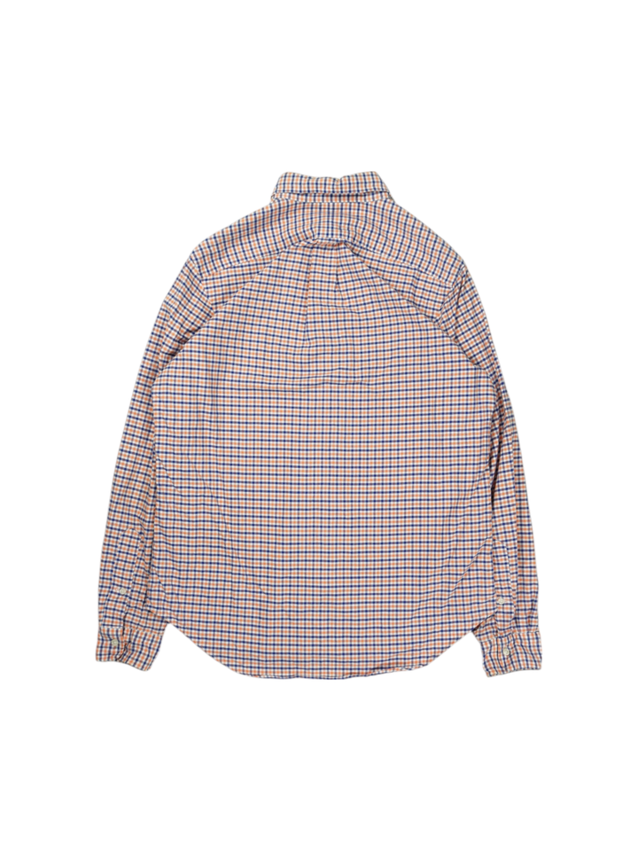 Vintage Ralph Lauren Orange Blue Checkered Shirt
