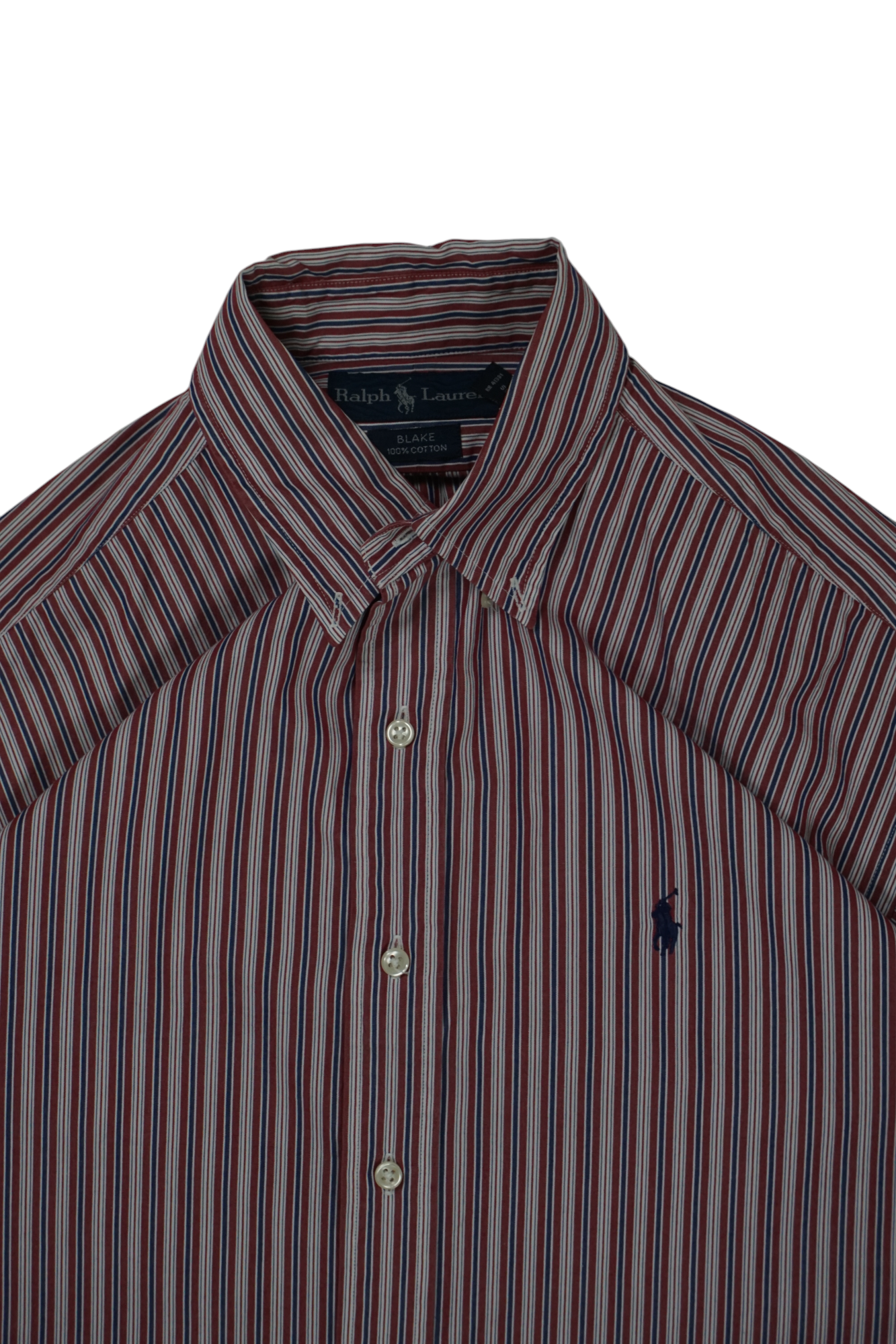Vintage Ralph Lauren Red Navy White Shirt