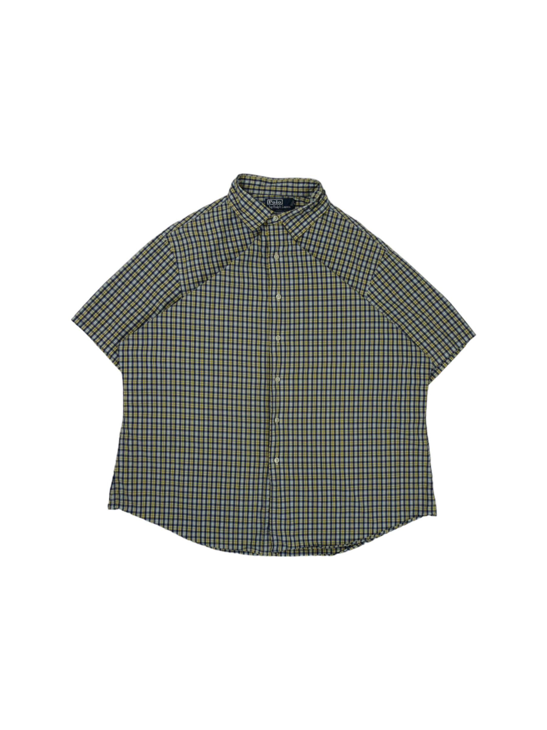 Vintage Ralph Lauren Yellow Blue Shortsleeve Shirt