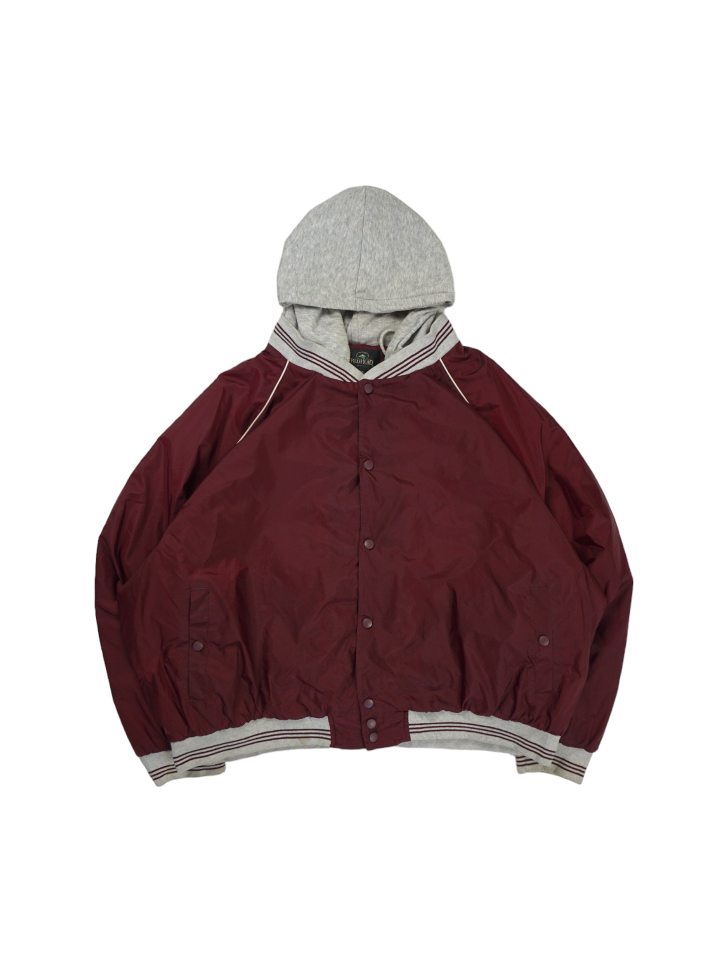 Vintage RedHead Bordeaux Hooded Varsity Jacket